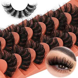 Mink Lashes Fluffy False Eyelashes 20-22Mm Dramatic Volume Eyelash Full Eye